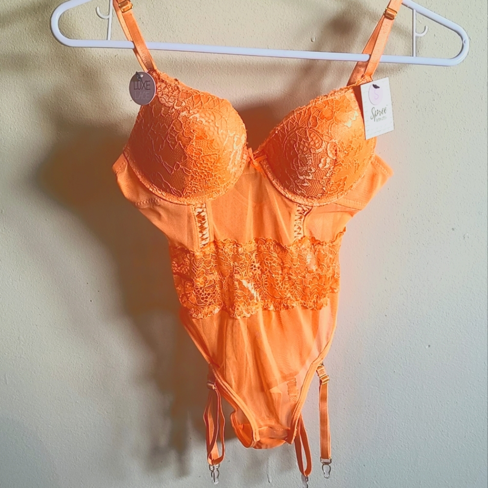 NWT! Neon Orange Teddy